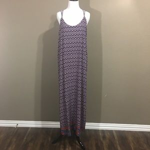 Flour Bleue Boho Maxi Dress With Criss Cross Back